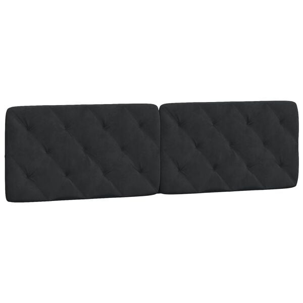 Hoofdbordkussen 180cm Fluweel Zwart - 35% Korting!