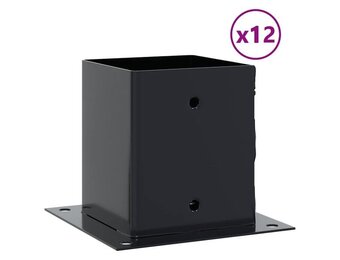 vidaXL Paonderstellen vierkant 12 st 101x101 mm gepoedercoat staal