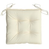 vidaXL Stoelkussens 6 st 40x40x7 cm stof crèmewit