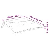 vidaXL Stoelkussens 6 st 40x40x7 cm stof crèmewit