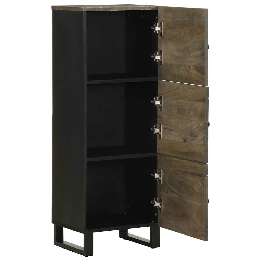 vidaXL Hoge kast 40x33x110 cm massief mangohout zwart