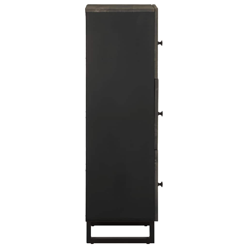 vidaXL Hoge kast 40x33x110 cm massief mangohout zwart