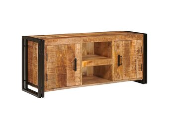 vidaXL TV-kast Bruin 120 x 30 x 50 cm Massief ruw mango hout