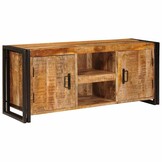 vidaXL TV-kast Bruin 120 x 30 x 50 cm Massief ruw mango hout