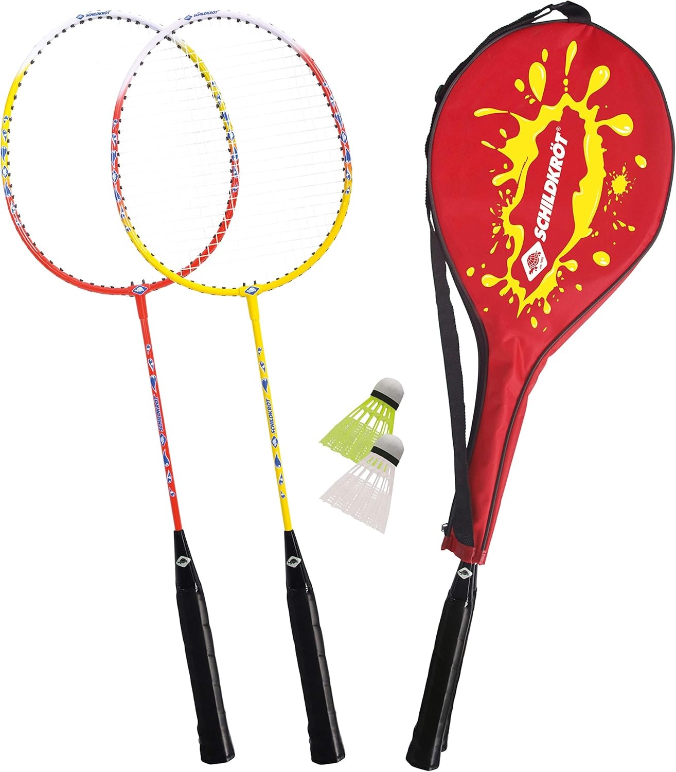 Schildköt 970908 Veerbalset 2-speler, 2 rackets, 2 ballen, in 3/4 hoes, meerkleurig