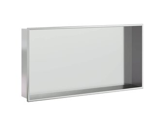 vidaXL Douchenis 62x32x9 cm roestvrijstaal geborsteld zilverkleurig