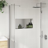 vidaXL Douchenis 62x32x9 cm roestvrijstaal geborsteld zilverkleurig