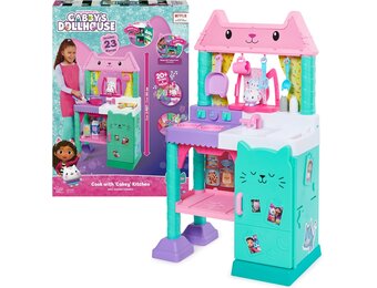 Gabby's Poppenhuis - Cakey-keukenset voor kinderen met keukenaccessoires speelgoedeten geluiden en muziek