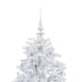 vidaXL Kerstboom sneeuwend met paraplubasis 140 cm wit