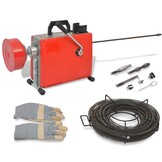 vidaXL Leidingreinigingsmachine 250 W 15 m x 16 mm 4,5 m x 9,5 mm