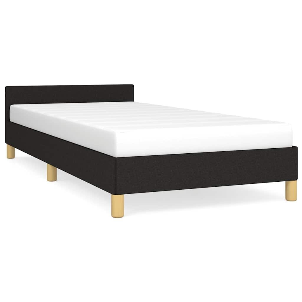 Zwart Stoffen Bedframe met Hoofdeinde - 34% Korting!