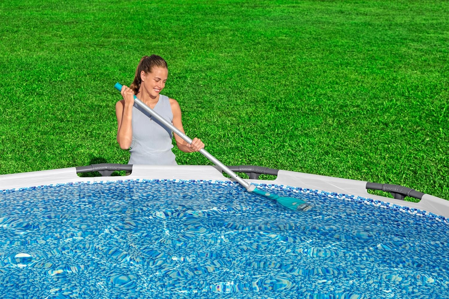Bestway | Aqua Tech draadloze zwembadstofzuiger, draagbare zwembadstofzuiger voor reiniging en onderhoud