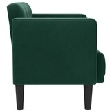 vidaXL Loveseat bank donkergroen 111 cm fluweel