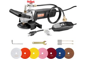 Natte Polijstmachine 800W | Beton, Marmer, Steen | 6 Snelheden | 35% Korting
