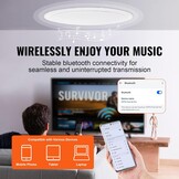 VEVOR 6,5 Inch Bluetooth Plafondluidspreker 150W - Wit