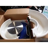 VEVOR Elektrische pottenbakkersmachine, 250 mm, 350 W, met pedaal, touchscreen, LCD, mini-draaibank met 3 steunpoten, snelheidsbereik van 50-300 omw/min, voor keramische handwerk, blauw