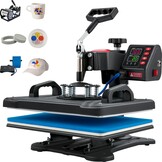 VEVOR 5 in 1 TLM13135 warmtedrukmachine, Blauw, Zwart, M