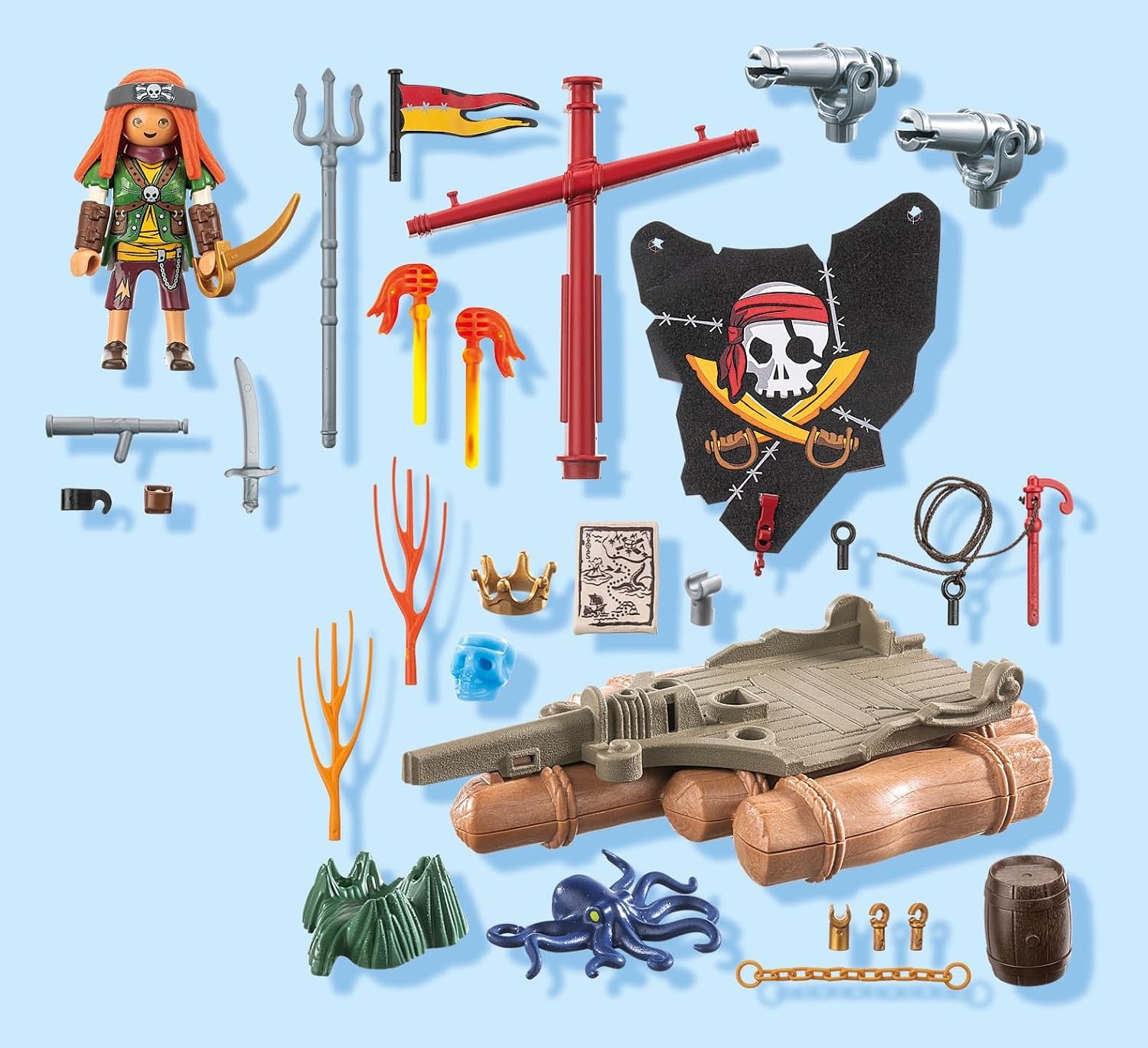 PLAYMOBIL | Pirates | Schattermijn op piratenvlot | Piratenspeelgoed | Piratenfiguur | Speelgoed voor kinderen vanaf 4 jaar | 71794