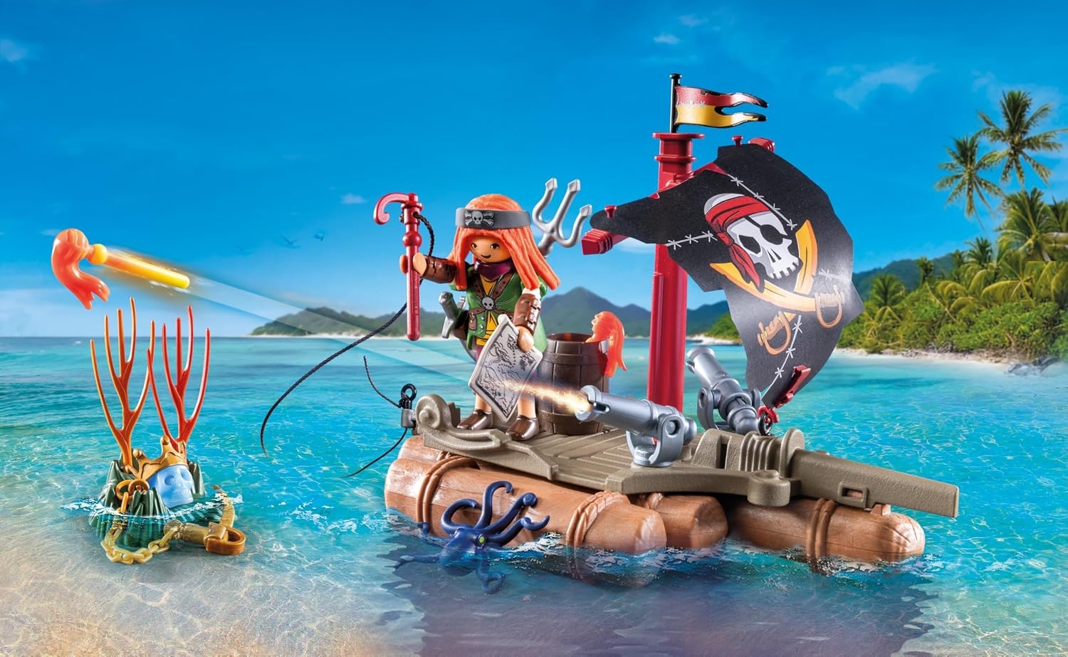 PLAYMOBIL | Pirates | Schattermijn op piratenvlot | Piratenspeelgoed | Piratenfiguur | Speelgoed voor kinderen vanaf 4 jaar | 71794