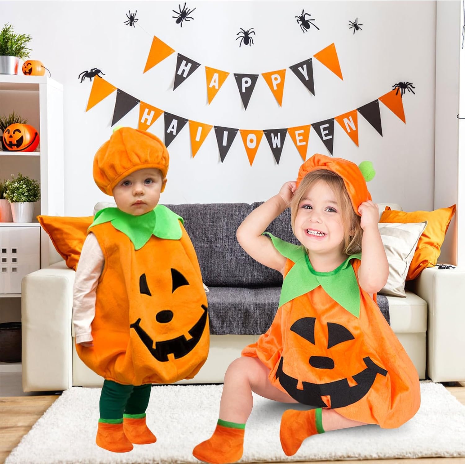 Pompoenkostuum Kinderen & Baby's Uniseks - 54% Korting