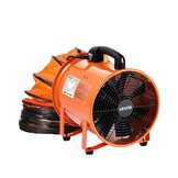 VEVOR Bouwventilator, 300 W AC-motor, bouwventilator, 2830 omw/min, 1720 CFM (2922 m3/h), axiale ventilator, 10 m slang, axiale ventilator, 79 dB, geluidsniveau, industriële ventilator, IP44