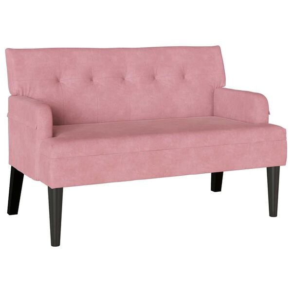 vidaXL Chesterfield Bank Roze 112 x 65.5 x 75 cm Fluweel