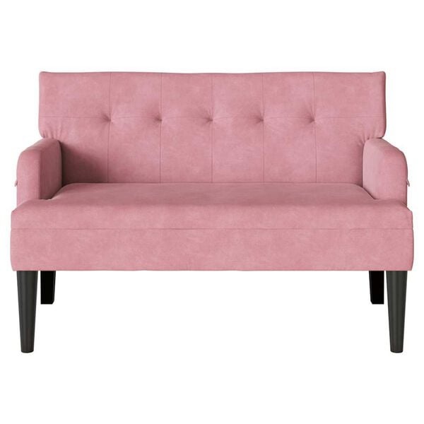 vidaXL Chesterfield Bank Roze 112 x 65.5 x 75 cm Fluweel