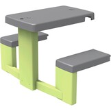 Smoby Life - Picknicktafel - 2 Bankjes - Geschikt voor veel huizen - Gerecycled materiaal - Vanaf 2 jaar - Gemaakt in Frankrijk
