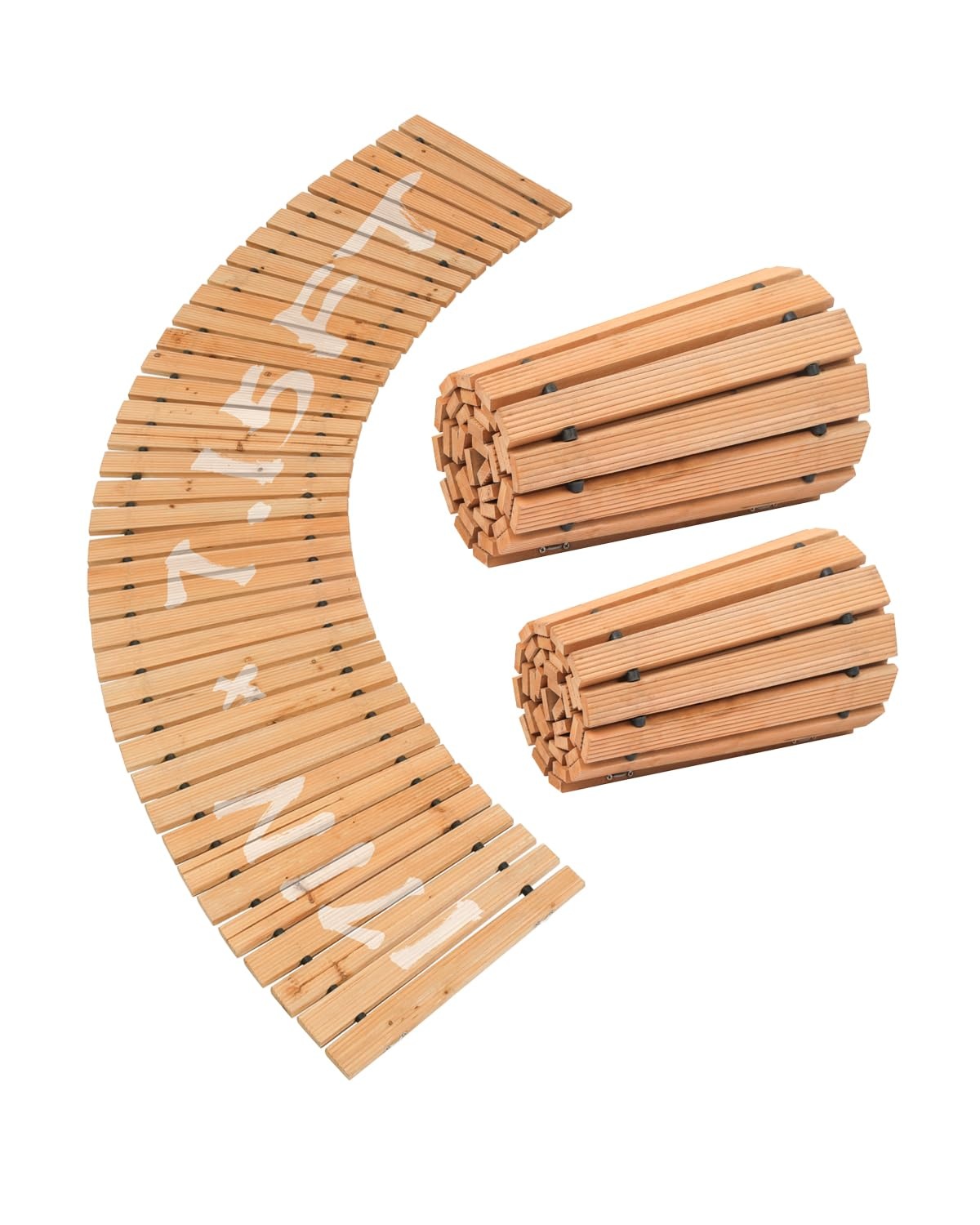 VEVOR Rolbaar Tuinpad van Cederhout - 218 x 43 cm - Bruin