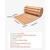 VEVOR Rolbaar Tuinpad van Cederhout - 218 x 43 cm - Bruin