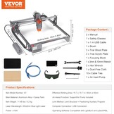 VEVOR 10W Laser Graveermachine - 40x40cm Graveergebied - Grijze Laser Cutter