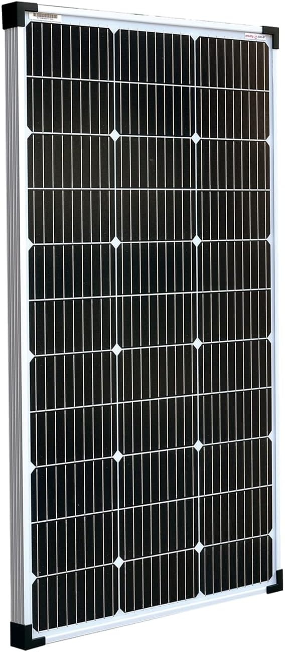 enjoy solar PERC Mono 12V 9-Busbars (9BB) 166 * 166mm Monokristallijn zonnepaneel ideaal voor camper, tuinhuis, boot (Mono 100W 12V 9-Busbars)