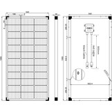 enjoy solar PERC Mono 12V 9-Busbars (9BB) 166 * 166mm Monokristallijn zonnepaneel ideaal voor camper, tuinhuis, boot (Mono 100W 12V 9-Busbars)