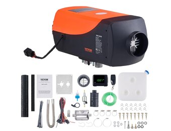 VEVOR Diesel Air Heater, 12 V, 5-8 KW, Consumption 0.16 - 0.62 L/h, Floor Heater 8-36 °C, Adjustable 20-25 m², Intelligent LCD Control, Remote Control, Tank 10 L, for Motorhome,