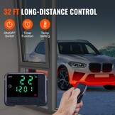 VEVOR Diesel Air Heater, 12 V, 5-8 KW, Consumption 0.16 - 0.62 L/h, Floor Heater 8-36 °C, Adjustable 20-25 m², Intelligent LCD Control, Remote Control, Tank 10 L, for Motorhome,