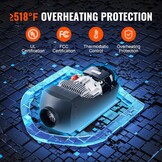 VEVOR Diesel Air Heater, 12 V, 5-8 KW, Consumption 0.16 - 0.62 L/h, Floor Heater 8-36 °C, Adjustable 20-25 m², Intelligent LCD Control, Remote Control, Tank 10 L, for Motorhome,