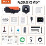 VEVOR Diesel Air Heater, 12 V, 5-8 KW, Consumption 0.16 - 0.62 L/h, Floor Heater 8-36 °C, Adjustable 20-25 m², Intelligent LCD Control, Remote Control, Tank 10 L, for Motorhome,