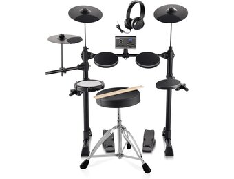 VEVOR Electronic Drum Set, 15 Electronic Drum Set, 150 Sounds, 65.5 mm, USB Midi Support, Cymbal, Bars, Headphones, for Beginners and Adults