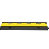 VEVOR Kabelbrug 2 Kanalen - Set van 5 - Zwart/Geel - 101 x 24,5 x 5 cm