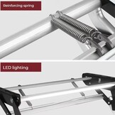 HEYOUTH Handmatige Camper Opstap – Intrekbaar Aluminium met Antislip, 200 kg, LED-verlichting