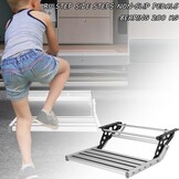 HEYOUTH Handmatige Camper Opstap – Intrekbaar Aluminium met Antislip, 200 kg, LED-verlichting