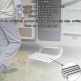 HEYOUTH Handmatige Camper Opstap – Intrekbaar Aluminium met Antislip, 200 kg, LED-verlichting