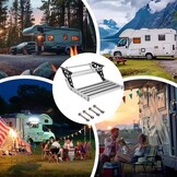 HEYOUTH Handmatige Camper Opstap – Intrekbaar Aluminium met Antislip, 200 kg, LED-verlichting