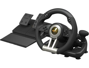 PXN V3 Pro Racing Stuurwiel met Pedalen - 180° Stuurhoek, Vibratie Feedback voor PS4, Xbox One, PC, Switch