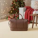 Weekendtas Reistas Bruin met Schoenenvak - Grote Waterdichte PU Leer Carry-On Tas