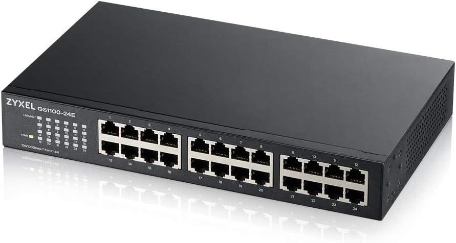 Zyxel GS1100-24E 24-Poorts Gigabit Ethernet Unmanaged Switch met 2 SFP Poorten