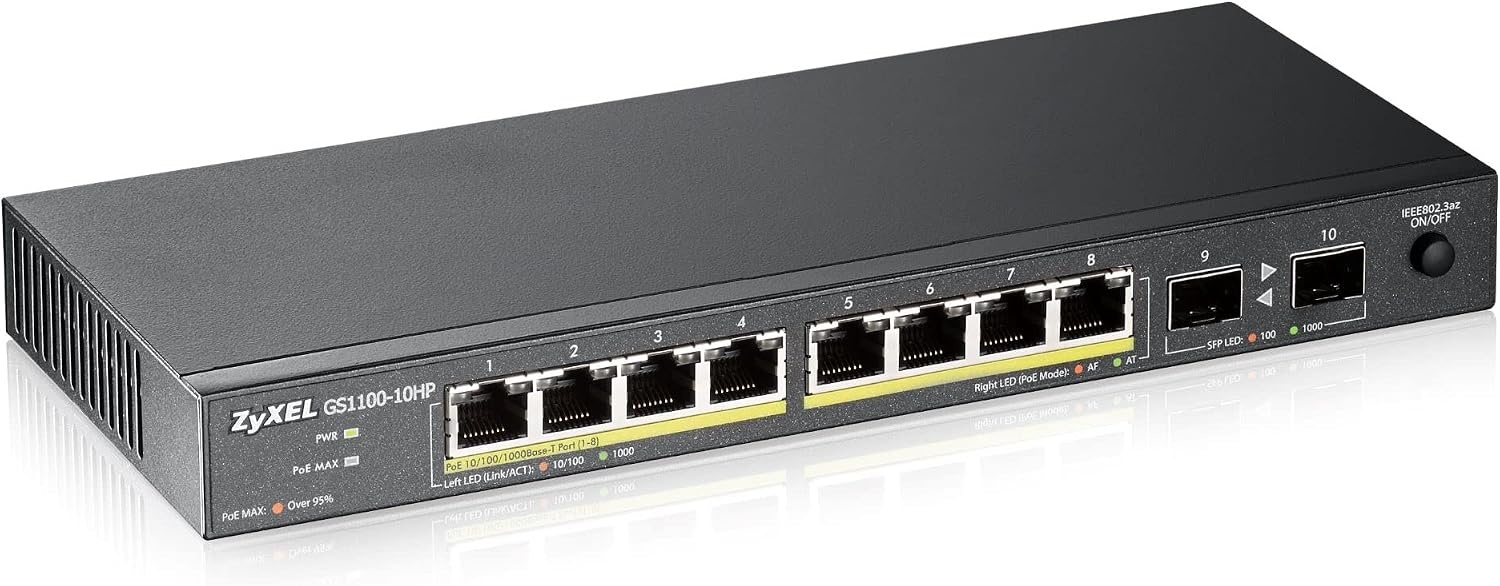 Zyxel GS1100-24E 24-Poorts Gigabit Ethernet Unmanaged Switch met 2 SFP Poorten