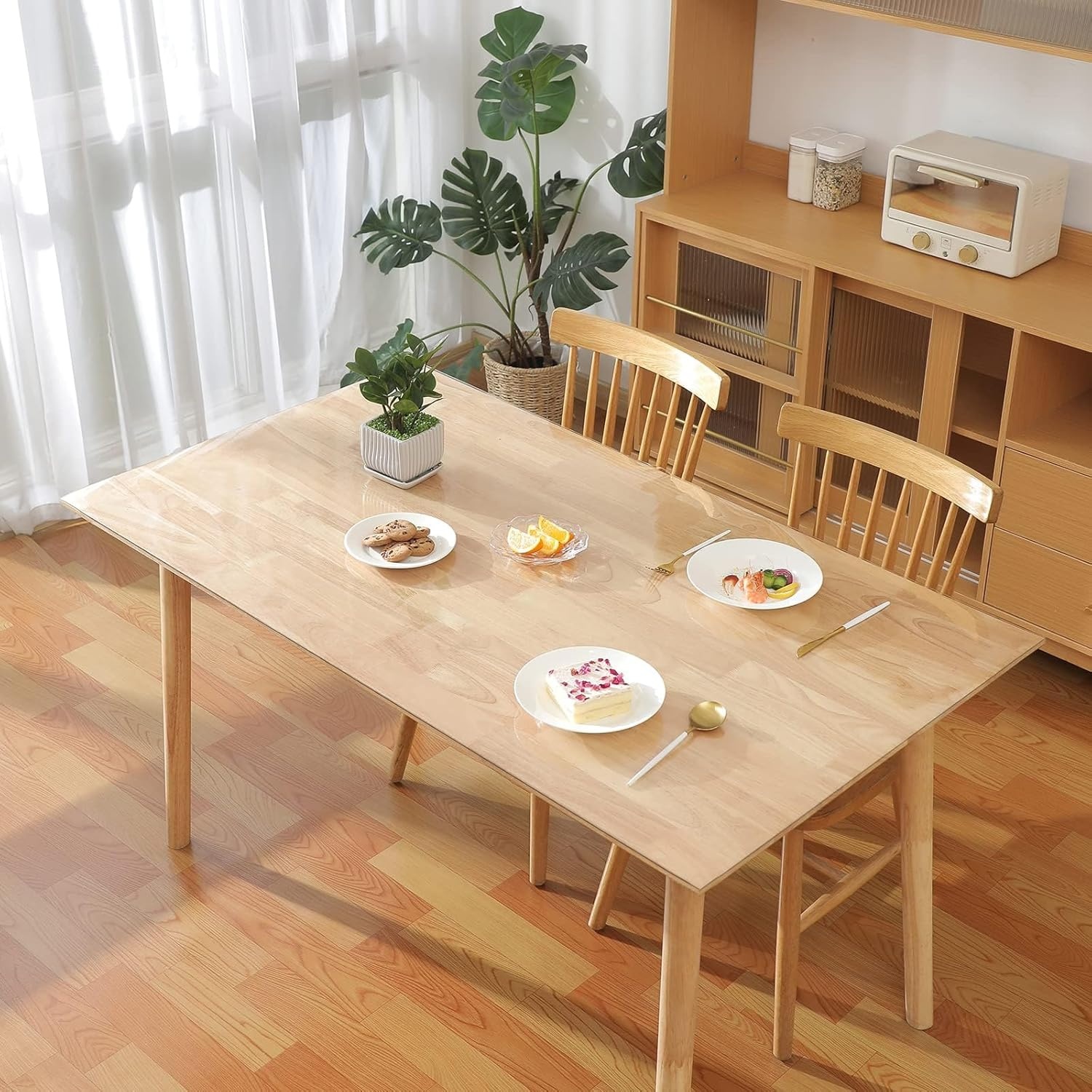 Kristalheldere PVC Tafelbeschermer 2mm 60x100cm - 70% Korting!