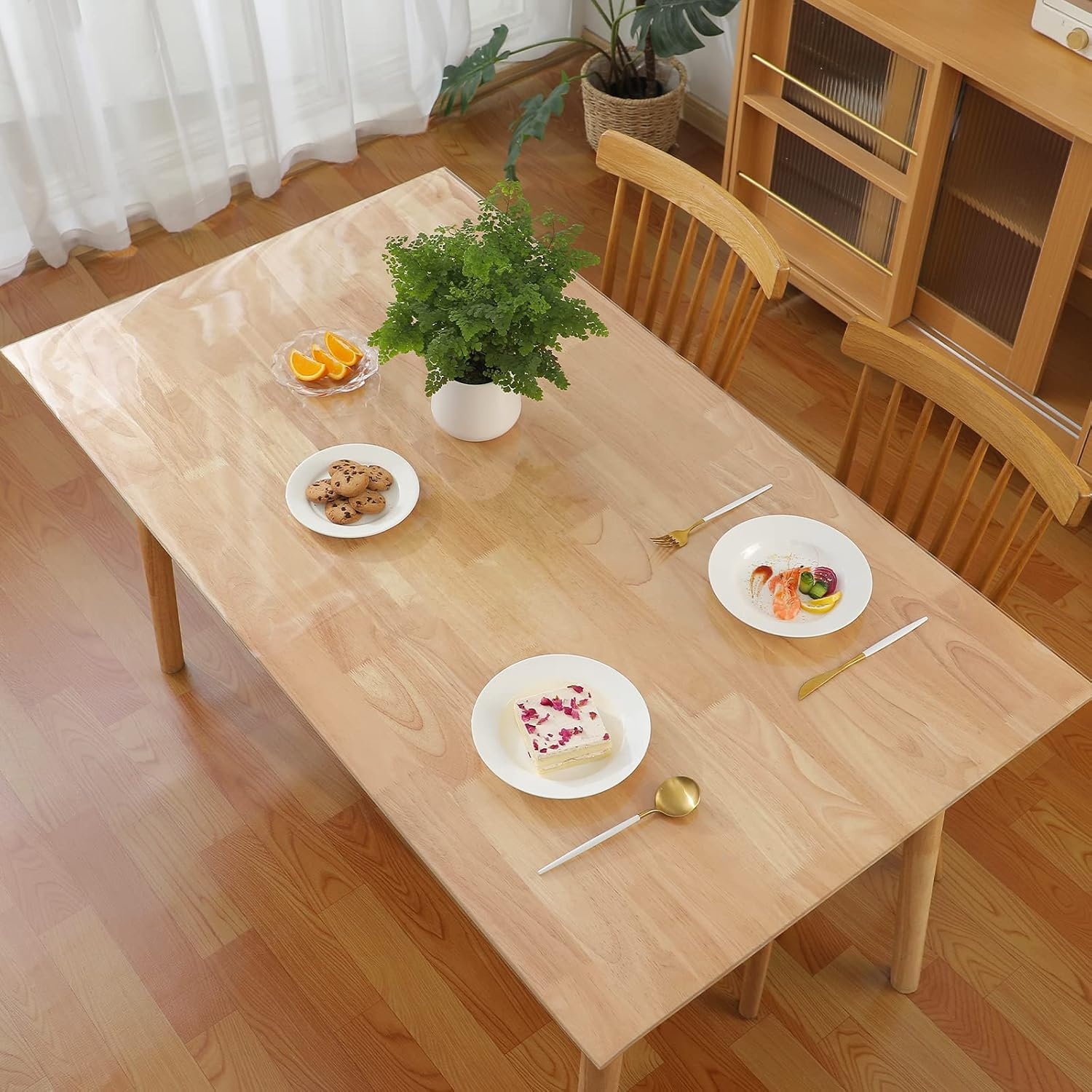 Kristalheldere PVC Tafelbeschermer 2mm 60x100cm - 70% Korting!