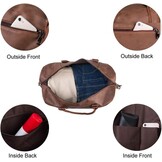 Weekendtas Reistas Bruin met Schoenenvak - Grote Waterdichte PU Leer Carry-On Tas